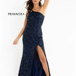 In Stock Primavera Couture 3761 Size 2, 4 One Shoulder Prom Dress Sequin Double Strap Back Slit Train Bright Blue Backless Dresses 69 In Stock Primavera Couture 3761 Size 2, 4 One Shoulder Prom Dress Sequin Double Strap Back Slit Train Bright Blue Backless Dresses