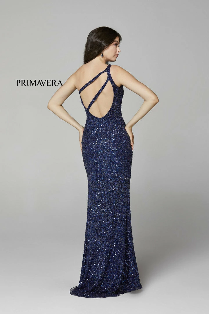 In Stock Primavera Couture 3761 Size 2, 4 One Shoulder Prom Dress Sequin Double Strap Back Slit Train Bright Blue Backless Dresses 30 In Stock Primavera Couture 3761 Size 2, 4 One Shoulder Prom Dress Sequin Double Strap Back Slit Train Bright Blue Backless Dresses