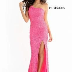 In Stock Primavera Couture 3761 Size 2, 4 One Shoulder Prom Dress Sequin Double Strap Back Slit Train Bright Blue Backless Dresses 75 In Stock Primavera Couture 3761 Size 2, 4 One Shoulder Prom Dress Sequin Double Strap Back Slit Train Bright Blue Backless Dresses