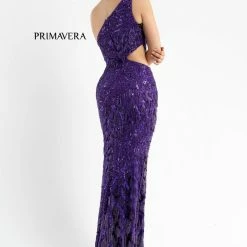 Primavera Couture 3766 One Shoulder Fringe Prom Dress Pageant Gown Cutout Side 31 Primavera Couture 3766 One Shoulder Fringe Prom Dress Pageant Gown Cutout Side
