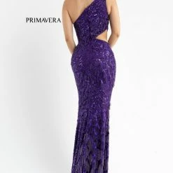 Primavera Couture 3766 One Shoulder Fringe Prom Dress Pageant Gown Cutout Side 30 Primavera Couture 3766 One Shoulder Fringe Prom Dress Pageant Gown Cutout Side