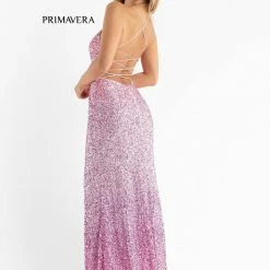 Backless Dresses Primavera Couture 3769 Scoop Neckline Sequined Prom Dress Lace Up Tie Corset Slit 26 Backless Dresses Primavera Couture 3769 Scoop Neckline Sequined Prom Dress Lace Up Tie Corset Slit