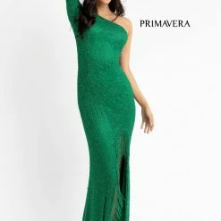 In Stock Fringe & Tassels Primavera Couture 3773 Size 2 Beaded One Long Sleeve Prom Dress Evening Gown Fringe Open Slit 21 In Stock Fringe & Tassels Primavera Couture 3773 Size 2 Beaded One Long Sleeve Prom Dress Evening Gown Fringe Open Slit
