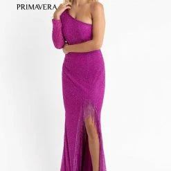 In Stock Fringe & Tassels Primavera Couture 3773 Size 2 Beaded One Long Sleeve Prom Dress Evening Gown Fringe Open Slit 26 In Stock Fringe & Tassels Primavera Couture 3773 Size 2 Beaded One Long Sleeve Prom Dress Evening Gown Fringe Open Slit