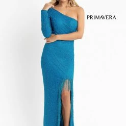 In Stock Fringe & Tassels Primavera Couture 3773 Size 2 Beaded One Long Sleeve Prom Dress Evening Gown Fringe Open Slit 19 In Stock Fringe & Tassels Primavera Couture 3773 Size 2 Beaded One Long Sleeve Prom Dress Evening Gown Fringe Open Slit