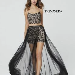 Primavera Couture 3778 Two Piece Romper With Sheer Overskirt Scoop Neckline 13 Primavera Couture 3778 Two Piece Romper With Sheer Overskirt Scoop Neckline