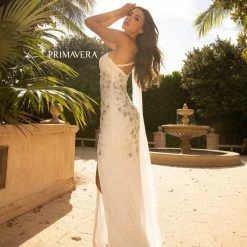 Backless Dresses Primavera Couture 3779 One Shoulder Prom Evening Dress Beaded Sequins Cape 22 Backless Dresses Primavera Couture 3779 One Shoulder Prom Evening Dress Beaded Sequins Cape