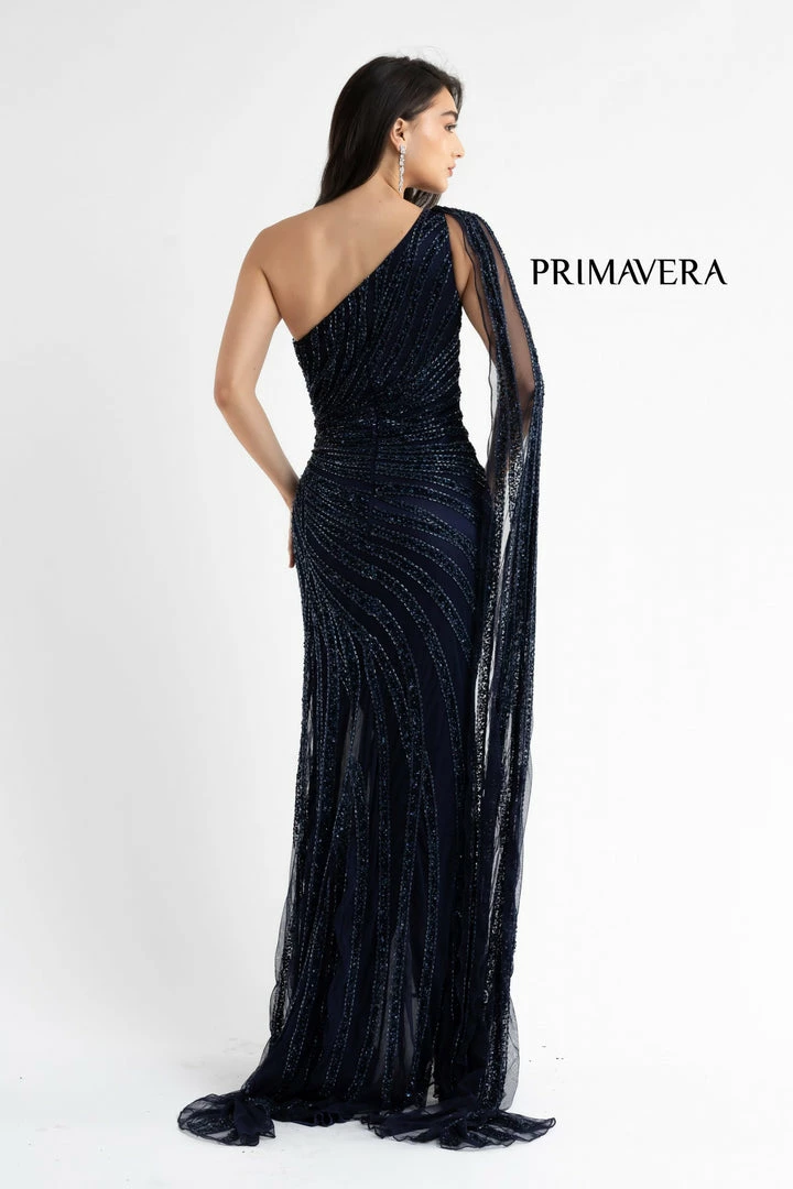 Primavera Couture 3783 One Shoulder Prom Dress Evening Gown Sequined Cape Slit Sequin Dresses 20 Primavera Couture 3783 One Shoulder Prom Dress Evening Gown Sequined Cape Slit Sequin Dresses