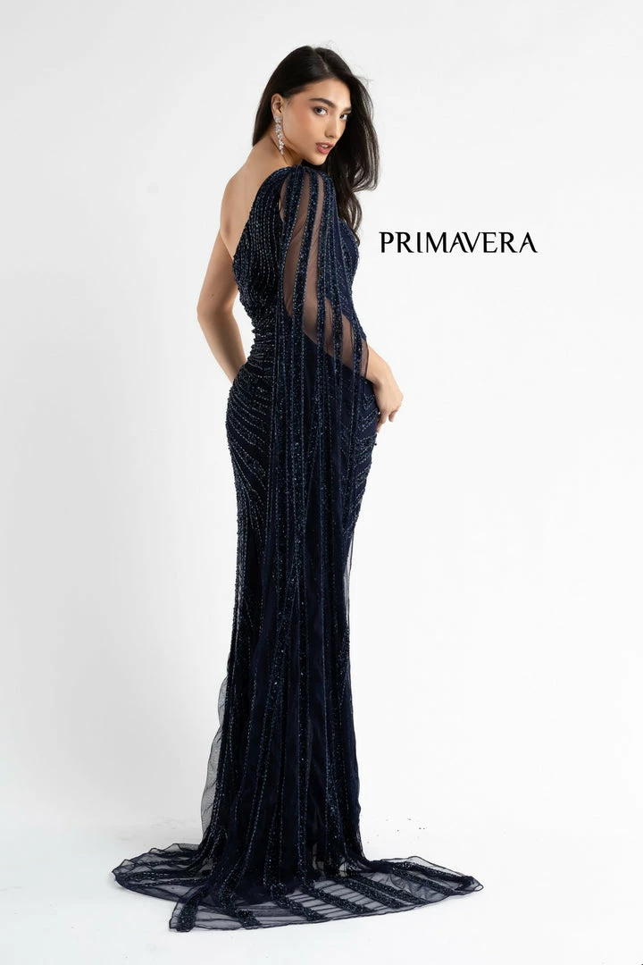 Primavera Couture 3783 One Shoulder Prom Dress Evening Gown Sequined Cape Slit Sequin Dresses 11 Primavera Couture 3783 One Shoulder Prom Dress Evening Gown Sequined Cape Slit Sequin Dresses