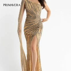 Primavera Couture 3783 One Shoulder Prom Dress Evening Gown Sequined Cape Slit Sequin Dresses 24 Primavera Couture 3783 One Shoulder Prom Dress Evening Gown Sequined Cape Slit Sequin Dresses
