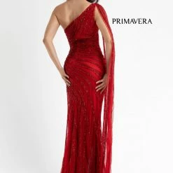 Primavera Couture 3783 One Shoulder Prom Dress Evening Gown Sequined Cape Slit Sequin Dresses 26 Primavera Couture 3783 One Shoulder Prom Dress Evening Gown Sequined Cape Slit Sequin Dresses