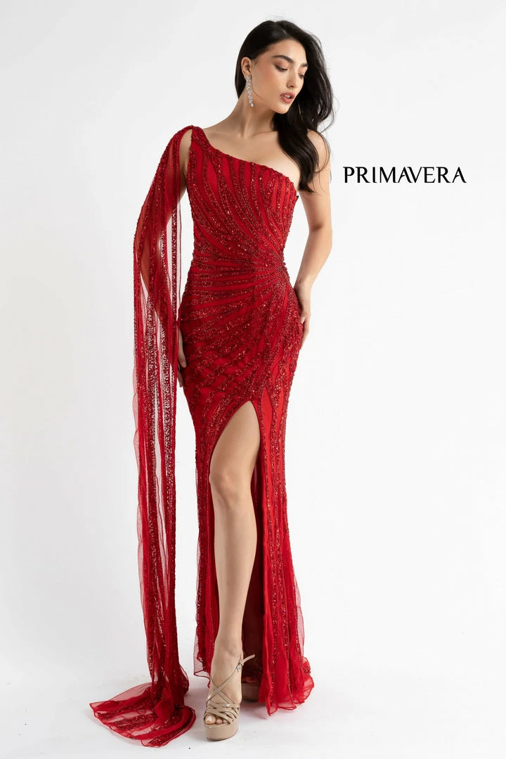 Primavera Couture 3783 One Shoulder Prom Dress Evening Gown Sequined Cape Slit Sequin Dresses 15 Primavera Couture 3783 One Shoulder Prom Dress Evening Gown Sequined Cape Slit Sequin Dresses