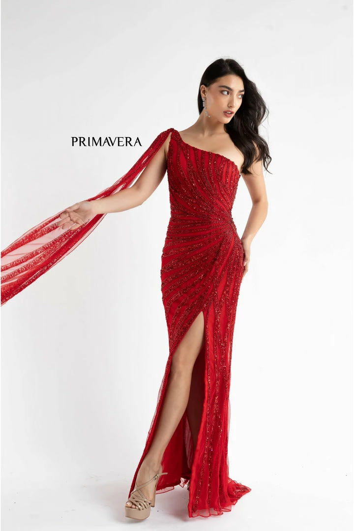 Primavera Couture 3783 One Shoulder Prom Dress Evening Gown Sequined Cape Slit Sequin Dresses 13 Primavera Couture 3783 One Shoulder Prom Dress Evening Gown Sequined Cape Slit Sequin Dresses