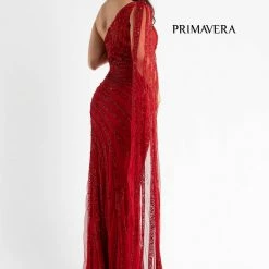 Primavera Couture 3783 One Shoulder Prom Dress Evening Gown Sequined Cape Slit Sequin Dresses 28 Primavera Couture 3783 One Shoulder Prom Dress Evening Gown Sequined Cape Slit Sequin Dresses