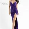 In Stock Primavera Couture 3791 Size 14 Purple Prom Dress V Neckline Sequins Lace Up Tie Back Side Slit Backless Dresses 2 In Stock Primavera Couture 3791 Size 14 Purple Prom Dress V Neckline Sequins Lace Up Tie Back Side Slit Backless Dresses
