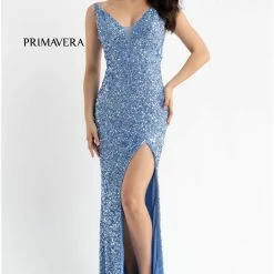 In Stock Primavera Couture 3792 Size 2 Sequin Prom Dress V Neckline Strappy Open Back Side Slit Train Backless Dresses 76 In Stock Primavera Couture 3792 Size 2 Sequin Prom Dress V Neckline Strappy Open Back Side Slit Train Backless Dresses