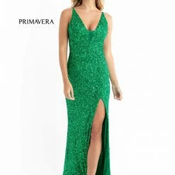 In Stock Primavera Couture 3792 Size 2 Sequin Prom Dress V Neckline Strappy Open Back Side Slit Train Backless Dresses 47 In Stock Primavera Couture 3792 Size 2 Sequin Prom Dress V Neckline Strappy Open Back Side Slit Train Backless Dresses