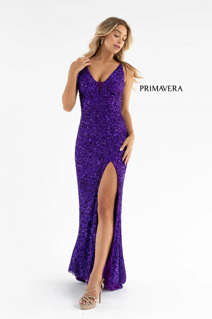 In Stock Primavera Couture 3792 Size 2 Sequin Prom Dress V Neckline Strappy Open Back Side Slit Train Backless Dresses 15 In Stock Primavera Couture 3792 Size 2 Sequin Prom Dress V Neckline Strappy Open Back Side Slit Train Backless Dresses