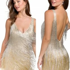 Primavera Couture 3803 Short 2022 Homecoming Dress Fitted Sequin Beaded Cocktail Dress