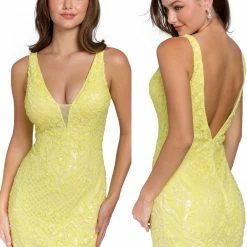 Primavera Couture 3806 Short 2022 Homecoming Dress Fitted Sequin Cocktail Dress Backless Dresses