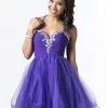 In Stock Envious Couture 3812 Size 6 Short Cocktail Fit Flare Formal Dress Purple