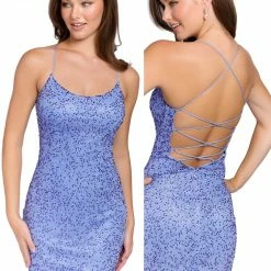 Primavera Couture 3814 Short 2022 Homecoming Dress Fitted Sequin Cocktail Dress