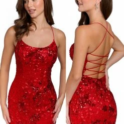 Primavera Couture 3816 Short 2022 Homecoming Dress Fitted Sequin Cocktail Dress