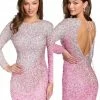 Primavera Couture 3819 Short 2022 Homecoming Dress Fitted Sequin Cocktail Dress Sequin Dresses