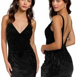 Backless Dresses Primavera Couture 3827 Short 2022 Homecoming Dress Fitted Sequin Cocktail Dress