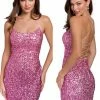 Primavera Couture 3833 Short 2022 Homecoming Dress Fitted Sequin Cocktail Dress