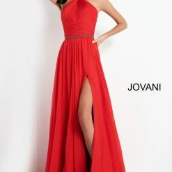 Jovani 3836 Chapel Length Train Long Chiffon Prom Dress Pageant Gown Evening Dress