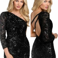 Primavera Couture 3839 Short 2022 Homecoming Dress Fitted Sequin Beaded Short Cocktail Dress