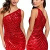 Primavera Couture 3845 Short 2022 Homecoming Dress Fitted Sequin Beaded Short Cocktail Dress
