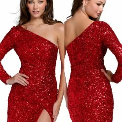 Primavera Couture 3860 Short 2022 Homecoming Dress Fitted Sequin Beaded Short Cocktail Dress Sequin Dresses