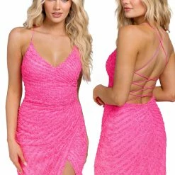 Sequin Dresses Primavera Couture 3861 Short 2022 Homecoming Dress Fitted Sequin Beaded Short Cocktail Dress