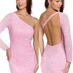 Primavera Couture 3865 Short 2022 Homecoming Dress Fitted Sequin Beaded Cocktail Dress