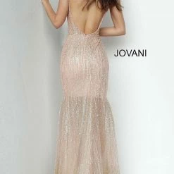 Jovani 3945 Blush Glitter Embellished Sexy Sheath Prom Dress Evening Gown Sheer 6 Jovani 3945 Blush Glitter Embellished Sexy Sheath Prom Dress Evening Gown Sheer