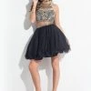 In Stock CLEARANCE Rachel Allan Style 3993 Black Size 6 Homecoming Prom Dress Two Piece