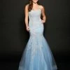In Stock Mermaid Dresses Nina Canacci 9120 Size 2,6,10 Long Shimmer Lace Mermaid Prom Dress Pageant Gown Backless Corset