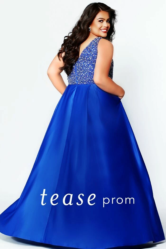 In Stock Tease Prom Sydneys Closet 1947 Sapphire Sizes 16 Long Crystal A Line Dress Formal 4 In Stock Tease Prom Sydneys Closet 1947 Sapphire Sizes 16 Long Crystal A Line Dress Formal
