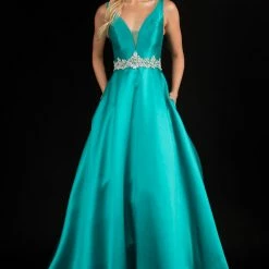 In Stock Nina Canacci 2297 Size 4 Plunging Neckline A Line Prom Dress Formal Evening Gown Ballgown Dresses