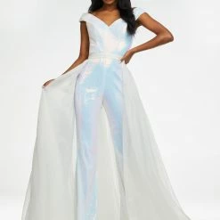 Ashleylauren Ashley Lauren 1739 Long Organza Overskirt Wire Hem Pageant Prom Layer Ivory 45 Ashleylauren Ashley Lauren 1739 Long Organza Overskirt Wire Hem Pageant Prom Layer Ivory