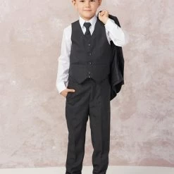 Glass Slipper Formals Two Piece Dresses Boy's 5 Piece SLIM FIT Tuxedo Set - Navy Blue 4016 12 Glass Slipper Formals Two Piece Dresses Boy's 5 Piece SLIM FIT Tuxedo Set - Navy Blue 4016