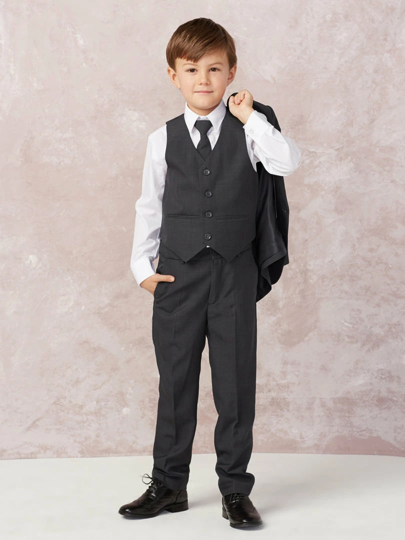 Glass Slipper Formals Two Piece Dresses Boy's 5 Piece SLIM FIT Tuxedo Set - Navy Blue 4016 5 Glass Slipper Formals Two Piece Dresses Boy's 5 Piece SLIM FIT Tuxedo Set - Navy Blue 4016