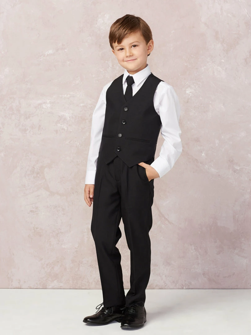 Glass Slipper Formals Boy's 5 Piece SLIM FIT Tuxedo Set - Choose Your Color & Size 4016 6 Glass Slipper Formals Boy's 5 Piece SLIM FIT Tuxedo Set - Choose Your Color & Size 4016