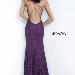 Discontinued Jovani 4032 Long Fitted Embellished Lace Prom Dress High Neck Mermaid Backless