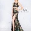 In Stock Mac Duggal 40814 Size 12 Two Piece Camo Prom Dress Formal Gown Slit High Neckline Mermaid Dresses