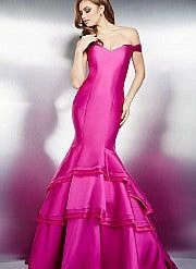 Jovani 31100 Off The Shoulder Fitted Mermaid Ruffle Prom Dress Evening Pageant Gown Mermaid Dresses