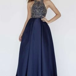 In Stock Jolene 18052 Size 4 Long A Line High Neck Dress Prom Dress Pageant Gown 7 In Stock Jolene 18052 Size 4 Long A Line High Neck Dress Prom Dress Pageant Gown