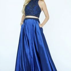 In Stock Ballgown Dresses Jolene Collection 19000 Navy Size 14 Prom Dress Pageant Gown A Line Beaded Formal